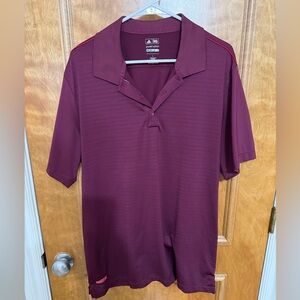 Adidas Men's Burgundy Polo Shirt
